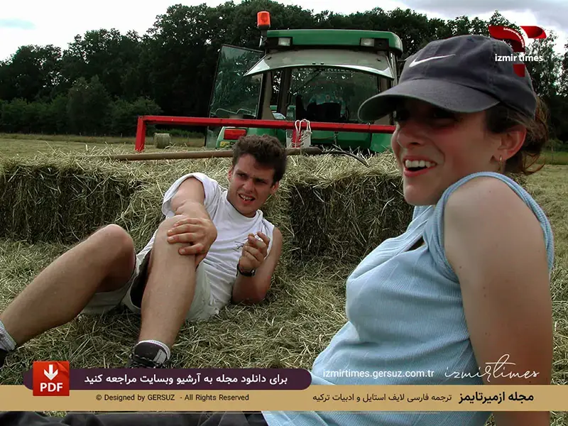 کشاورزان ترکیه ای در ازمیر ماشین کمباین سبز دختر کشاورز